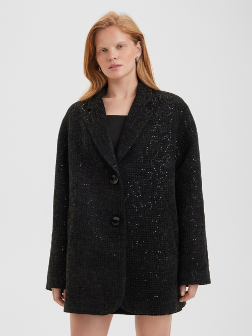 Пиджак oversize c пайетками