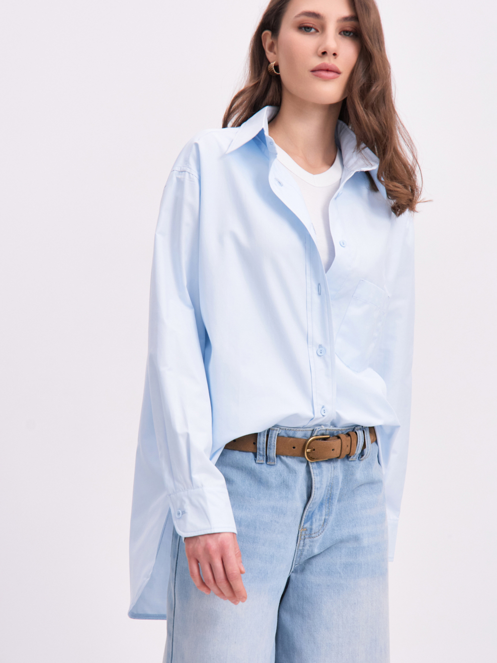 Рубашка OCH №489 V25RUB489GOL голубой (Весна)