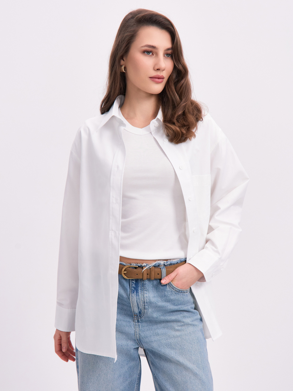 Рубашка OCH №489 V25RUB489BEL белый (Весна)