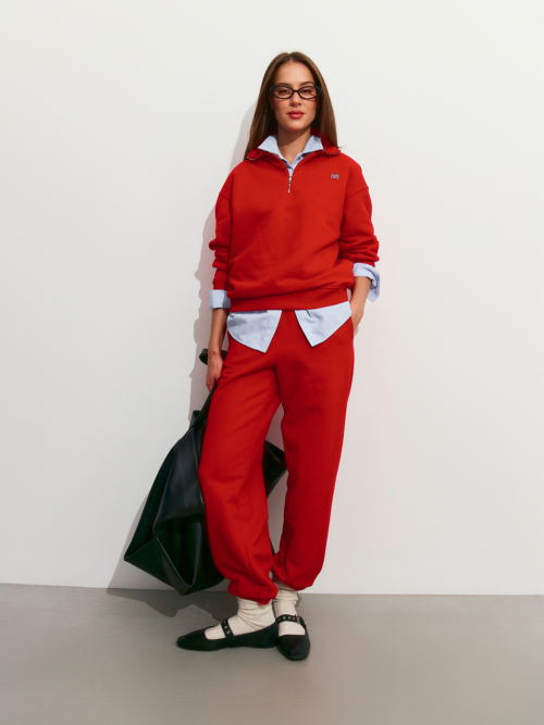 Зимний спортивный костюм оверсайз с начесом