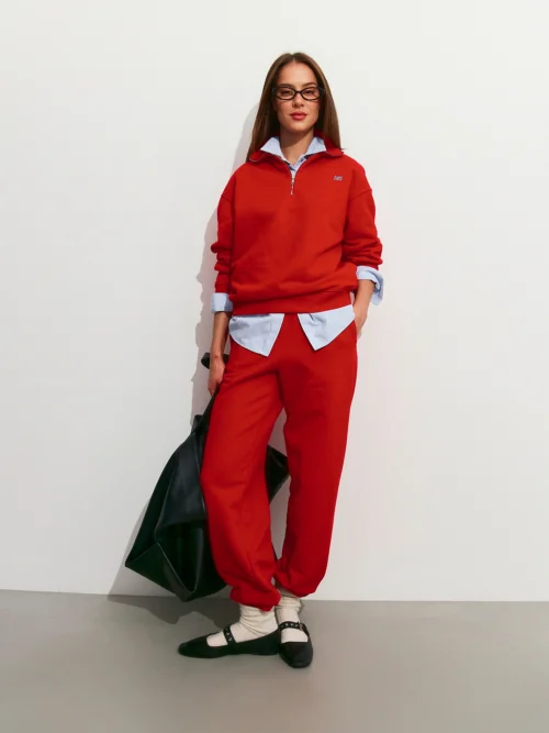 Зимний спортивный костюм оверсайз с начесом