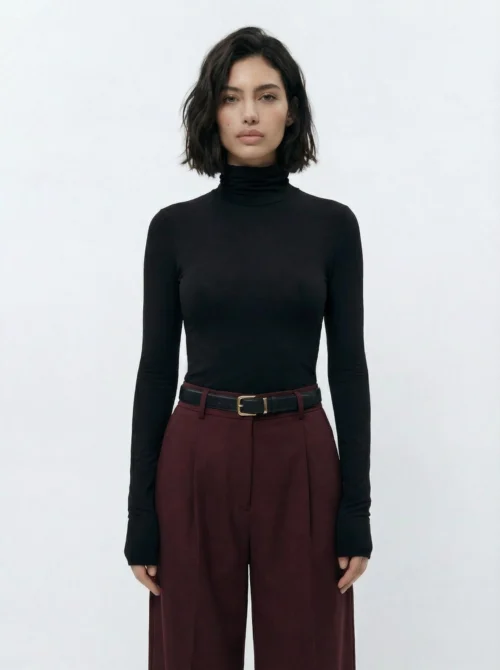 Водолазка с горлом тонкая