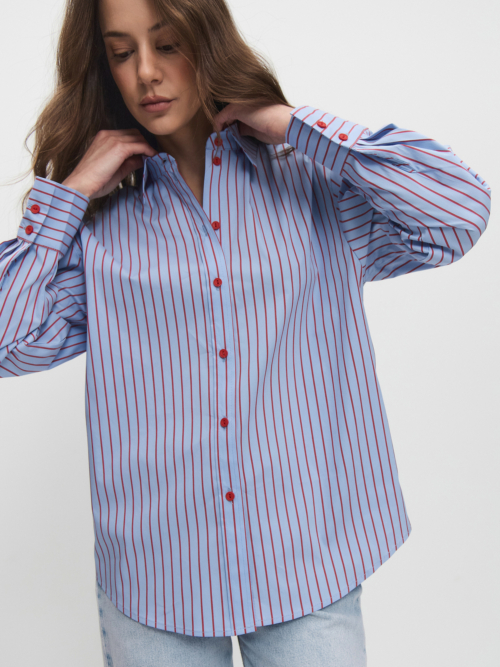 Рубашка оверсайз в полоску